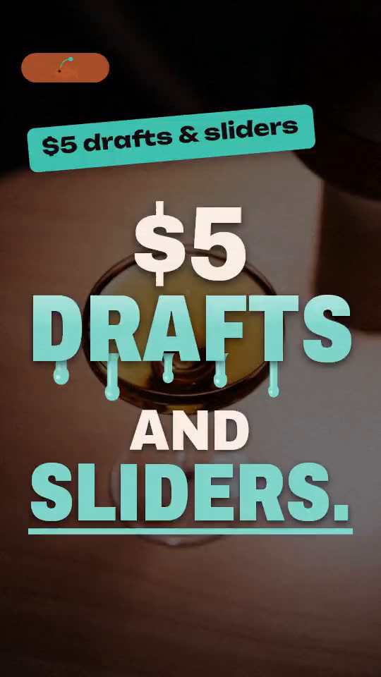 Happy hour promo video template, an example