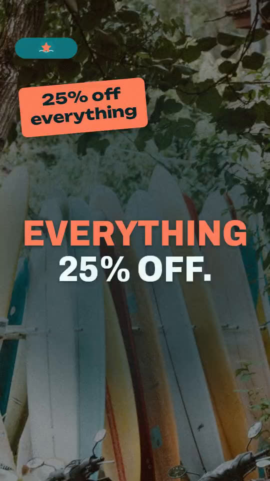 Weekend sale promo video template, an example